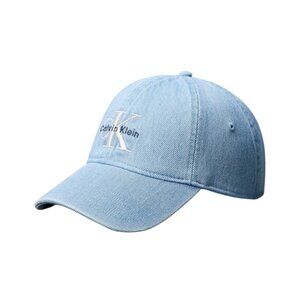 Calvin Klein Denim Embroidered Monogram Logo Baseball Cap Vintage Denim 4G5007G